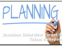 Jawaban Interview Target 5 Tahun Kedepan