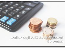 Daftar Gaji PNS 2019 Menurut Golongan