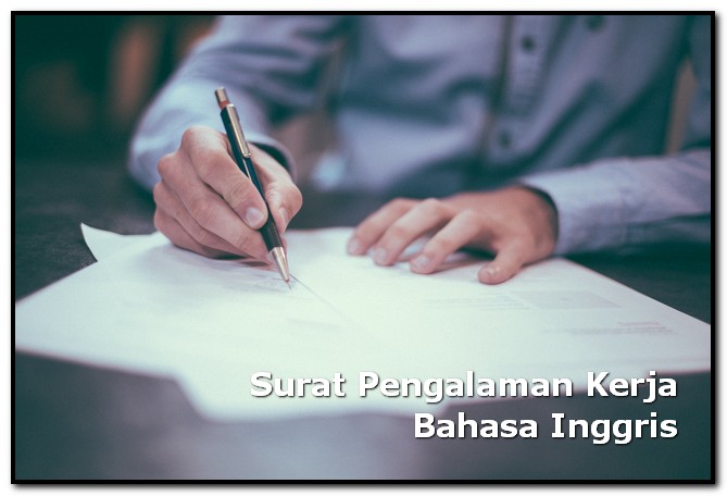 surat pengalaman kerja bahasa inggris