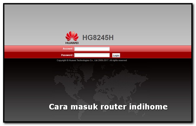 cara masuk router indihome