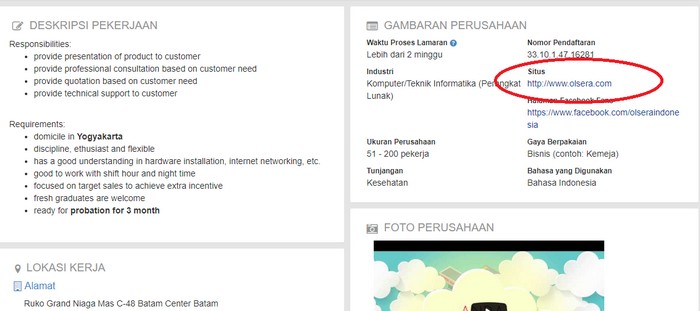 website perusahaan dari jobstreet