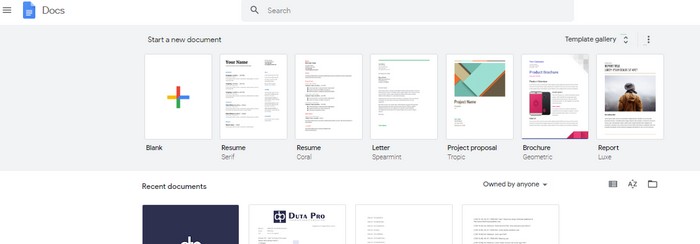template membuat resume di google docs