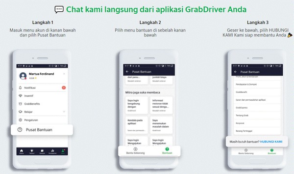 help center grab akun dibekukan