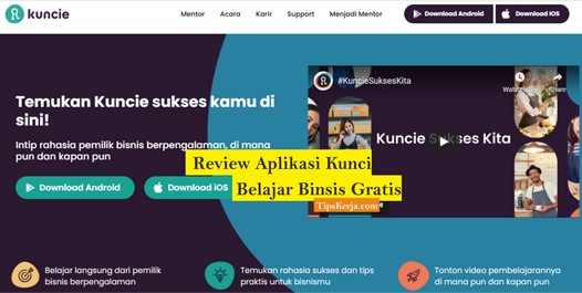 aplikasi kuncie belajar bisnis gratis